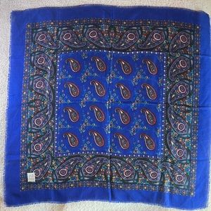 Glentex Vintage Blue Paisley Scarf Bandana